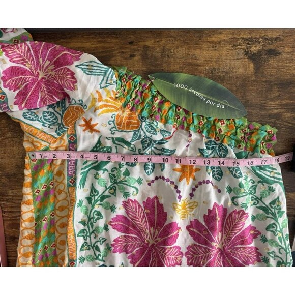 NWT Farm Rio Oasis Summer tropical one shoulder oversized floral dress-Small - Picture 9 of 12